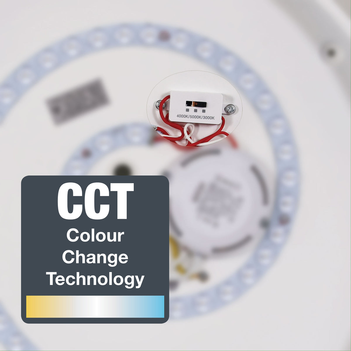 Tricolour LED Ceiling Light - Orbis.40 White