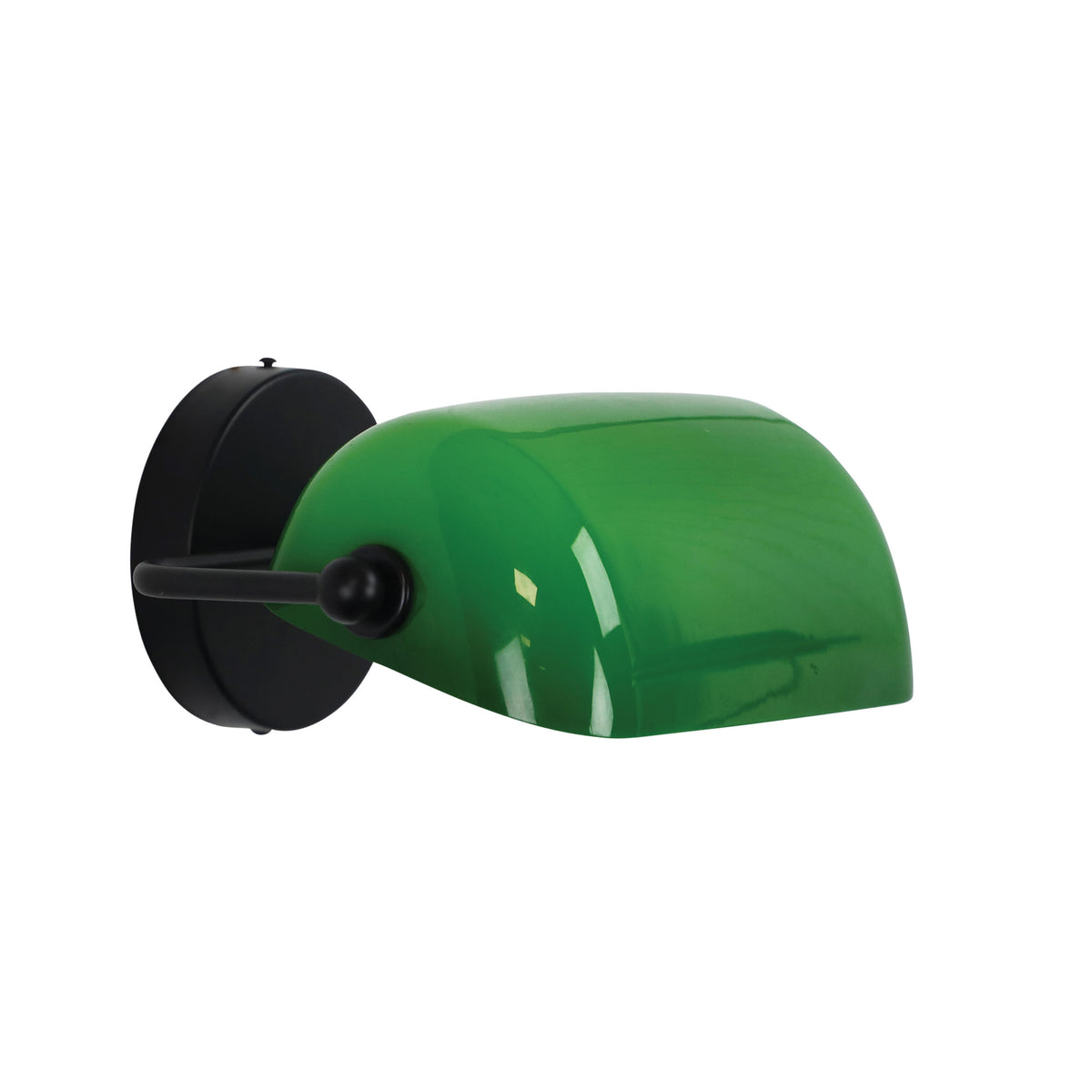Black Wall Light - Bankers Wall Black
