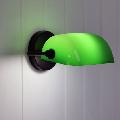 Black Wall Light - Bankers Wall Black