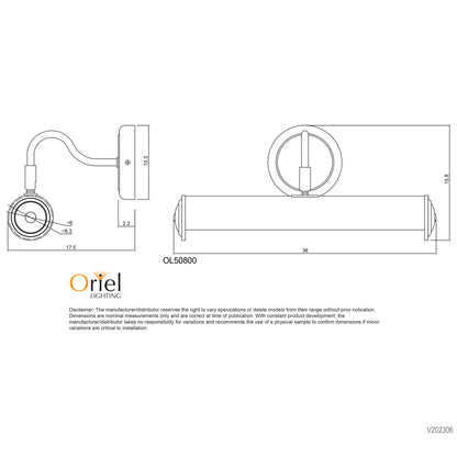 Chrome Plated Wall Light - Picture Light Chrome