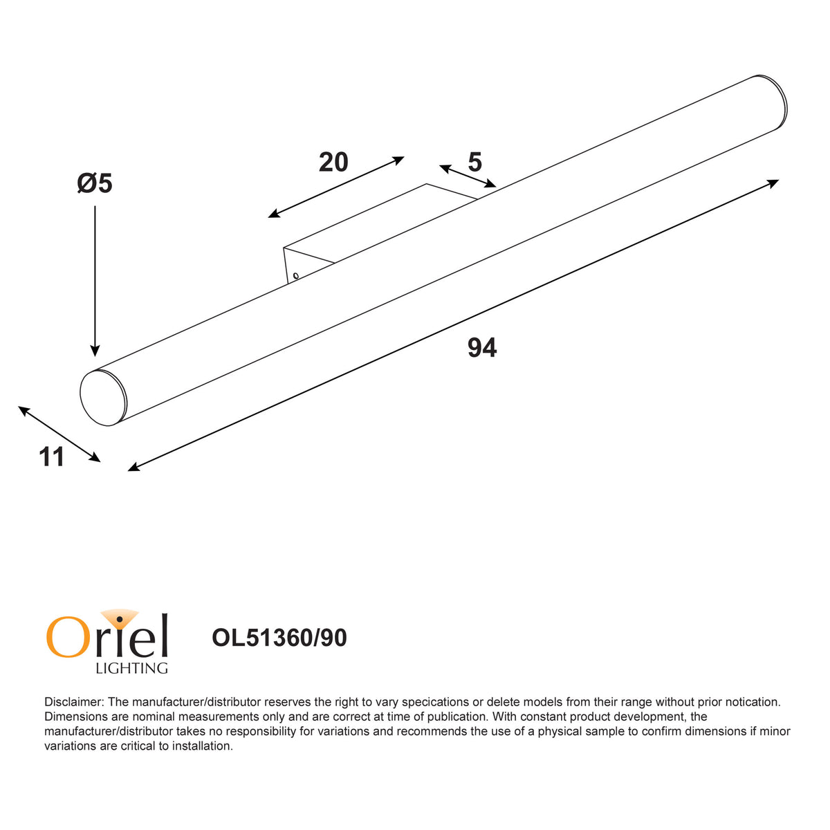 IP44 Tricolour LED Vanity Light - Trella.90 Chrome
