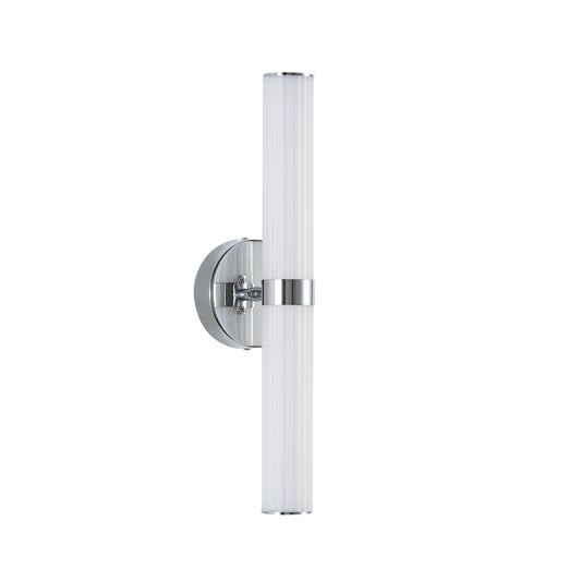 Ribbed Tricolour LED Wall Light - Sassy Chrome