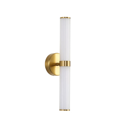 Ribbed Tricolour LED Wall Light - Sassy Satin Brass