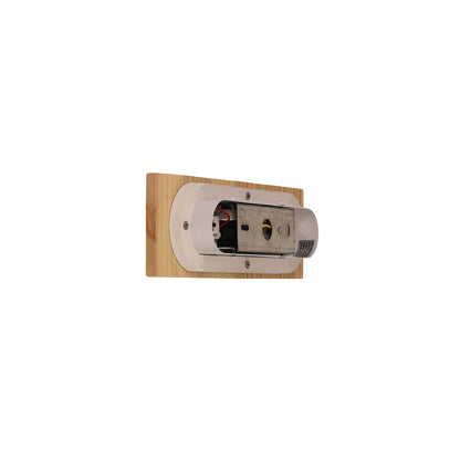 Tricolour LED Wall Light - Rafter.30 Scalloped Wood