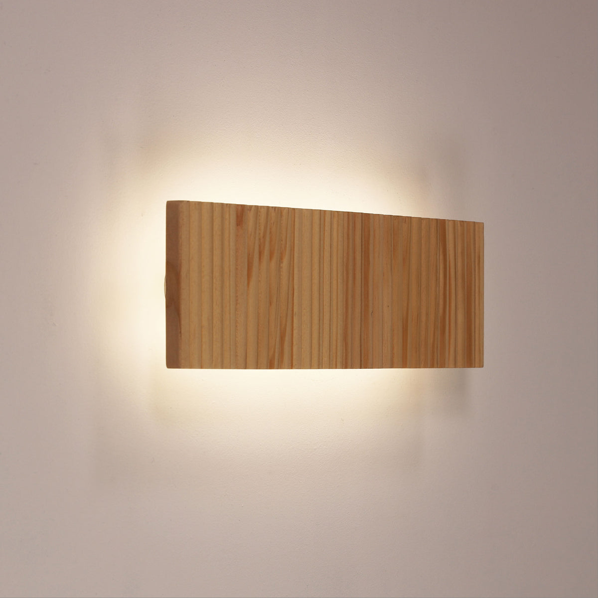 Tricolour LED Wall Light - Rafter.30 Scalloped Wood