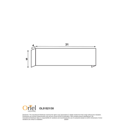 Tricolour LED Wall Light - Rafter.30 Black