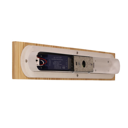 Tricolour LED Wall Light - Rafter.60 Scalloped Wood