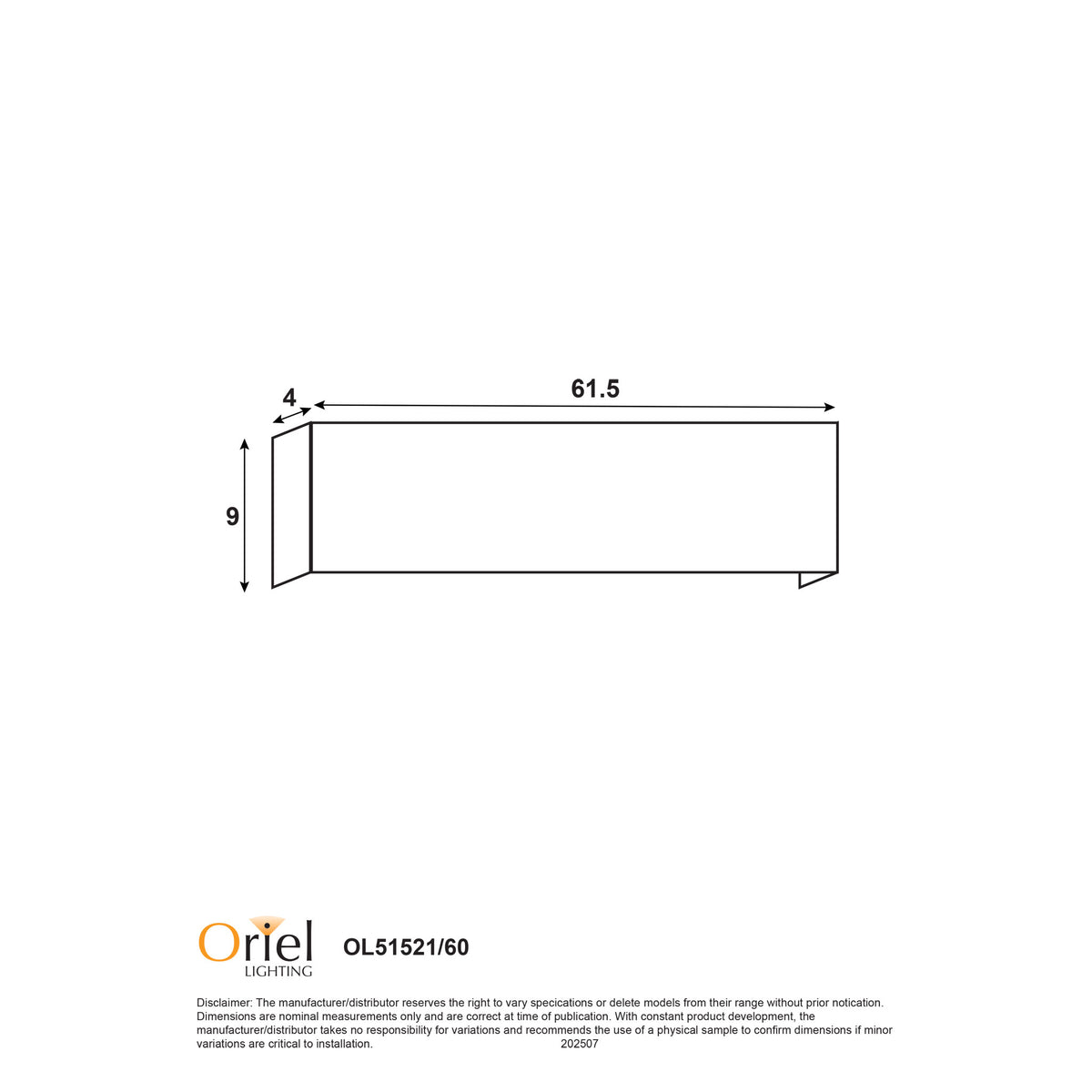 Tricolour LED Wall Light - Rafter.60 White