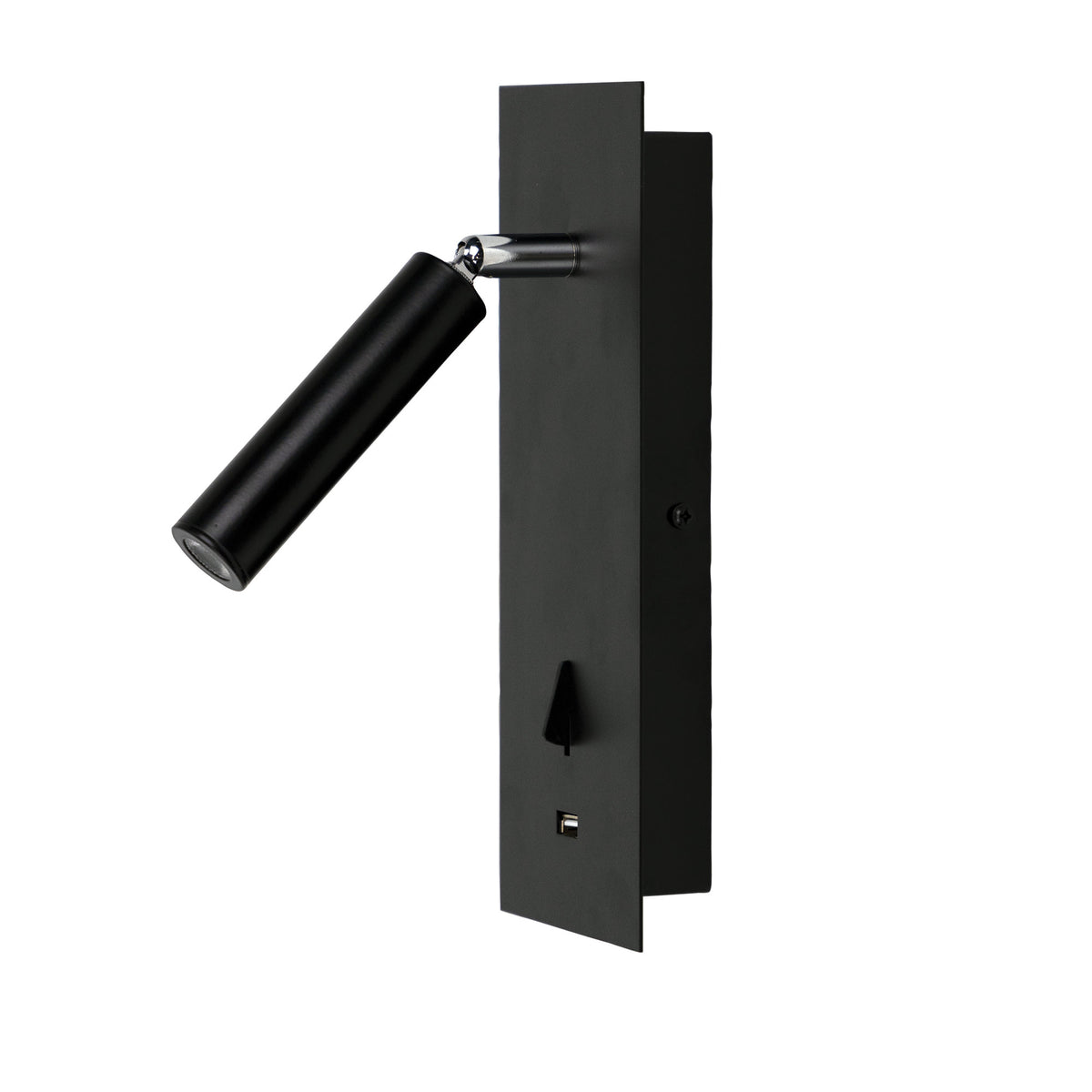 3W LED Spot with USB and Switch Black - Hotel W Switch