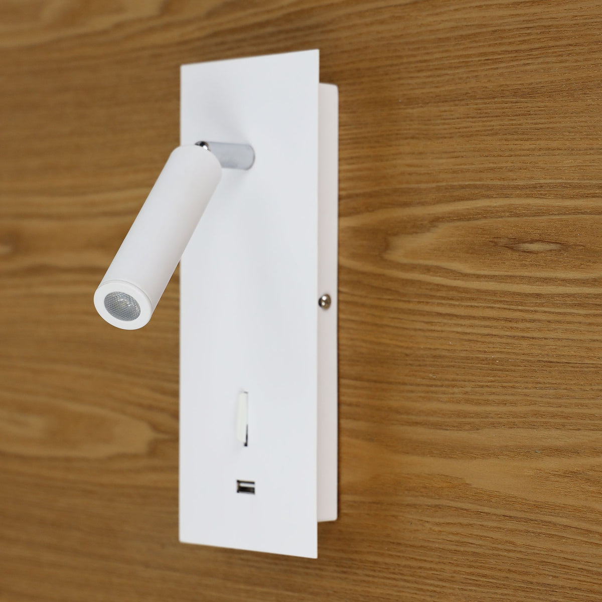 3W LED Spot with USB and Switch White - Hotel W Switch