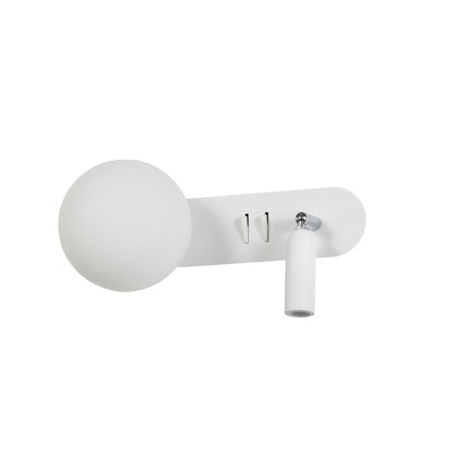 G9 Opal Sphere W/ 3W LED Spot - Harlow Switched White