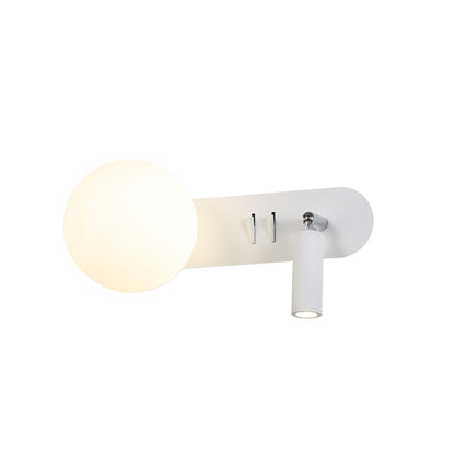 G9 Opal Sphere W/ 3W LED Spot - Harlow Switched White