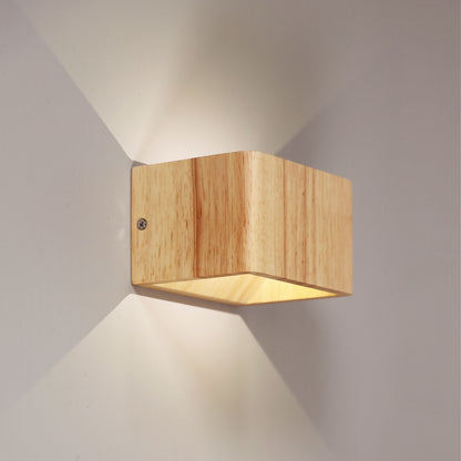 3W 4000K Wall Light Solid Wood - Vidar