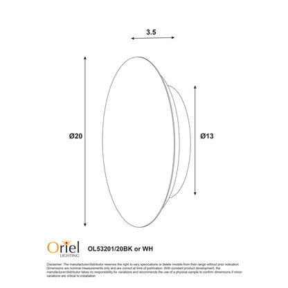 Tri-Colour LED Wall Light - Dot.20 White