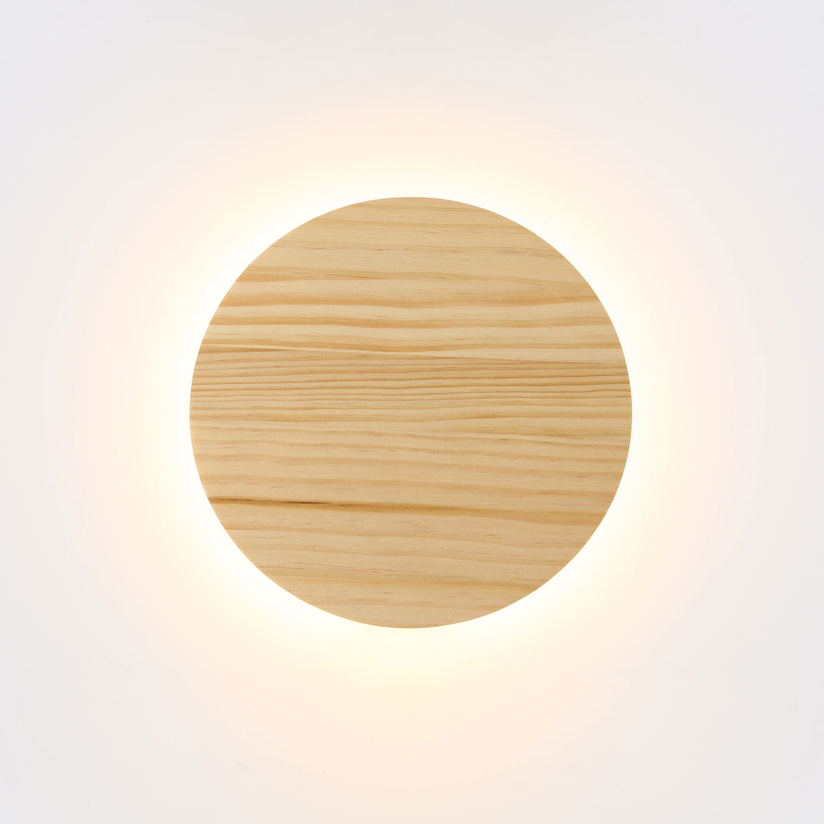 Tri-Colour LED Wall Light - Dot.20 Natural Wood