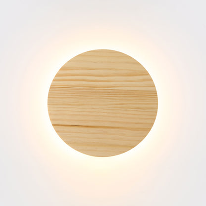 Tri-Colour LED Wall Light - Dot.20 Natural Wood