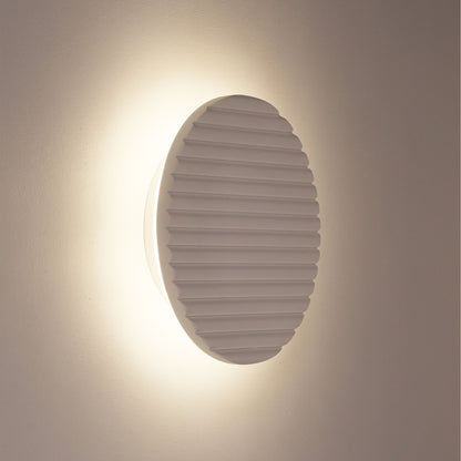 Tri-Colour LED Wall Light - Dot.20 Scalloped Plaster
