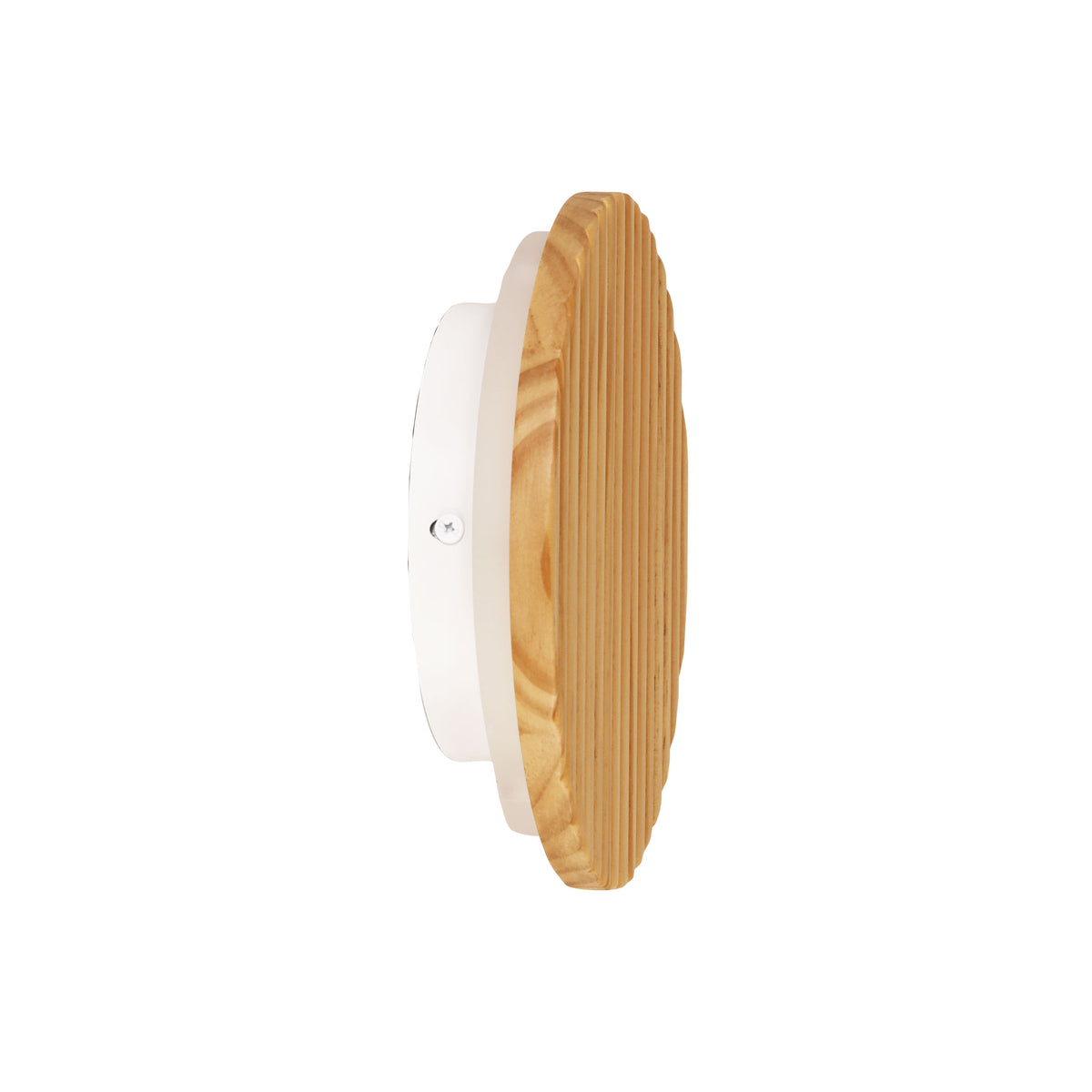 Tri-Colour LED Wall Light - Dot.20 Scalloped Wood