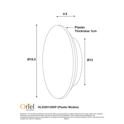 Tri-Colour LED Wall Light - Dot.20 Scalloped Plaster