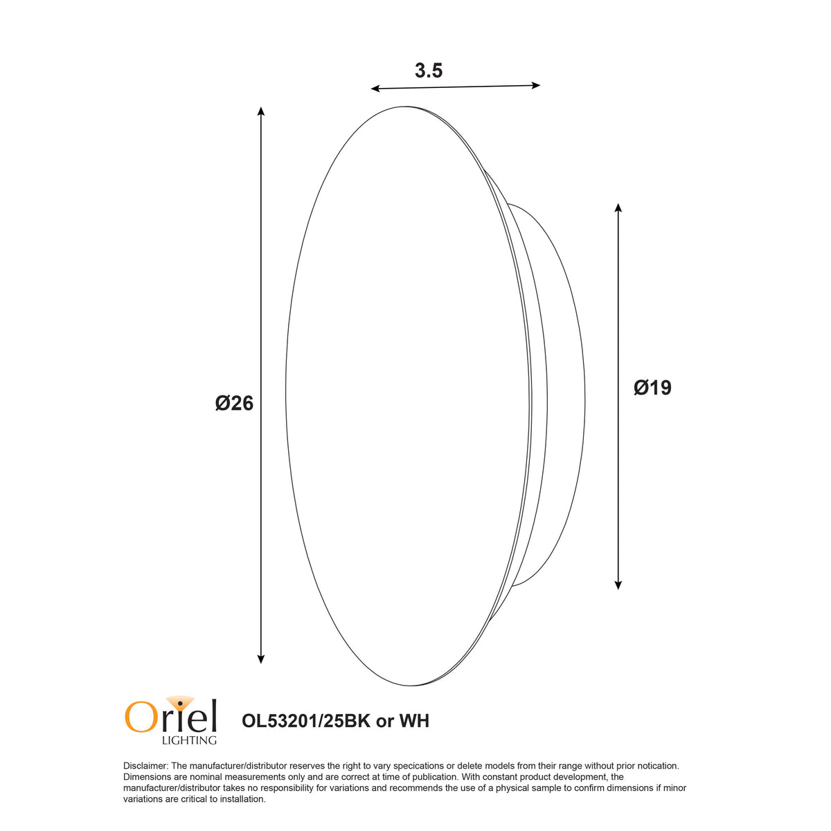 Tri-Colour LED Wall Light - Dot.25 White