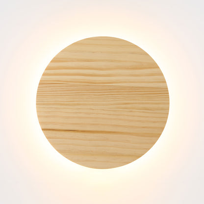 Tri-Colour LED Wall Light - Dot.25 Natural Wood