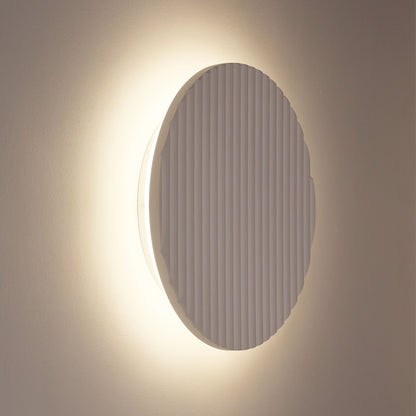 Tri-Colour LED Wall Light - Dot.25 Scalloped Plaster