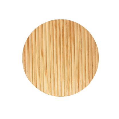 Tri-Colour LED Wall Light - Dot.25 Scalloped Wood