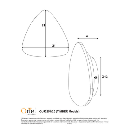Tri-Colour LED Wall Light - Reul.20 Timber