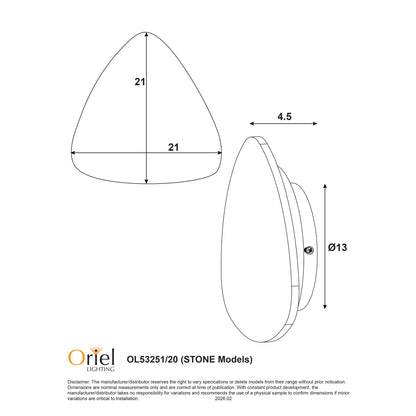 Tri-Colour LED Wall Light - Reul.20 Travertine