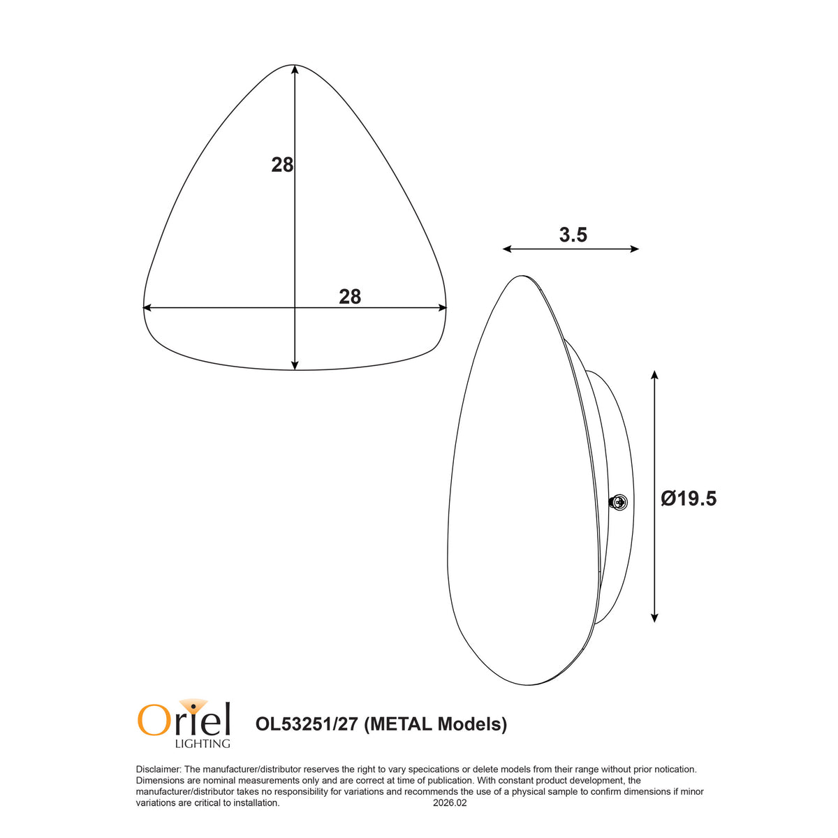 Tri-Colour LED Wall Light - Reul.27 Black