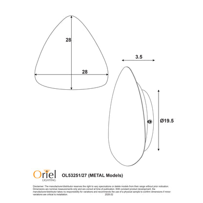 Tri-Colour LED Wall Light - Reul.27 Black