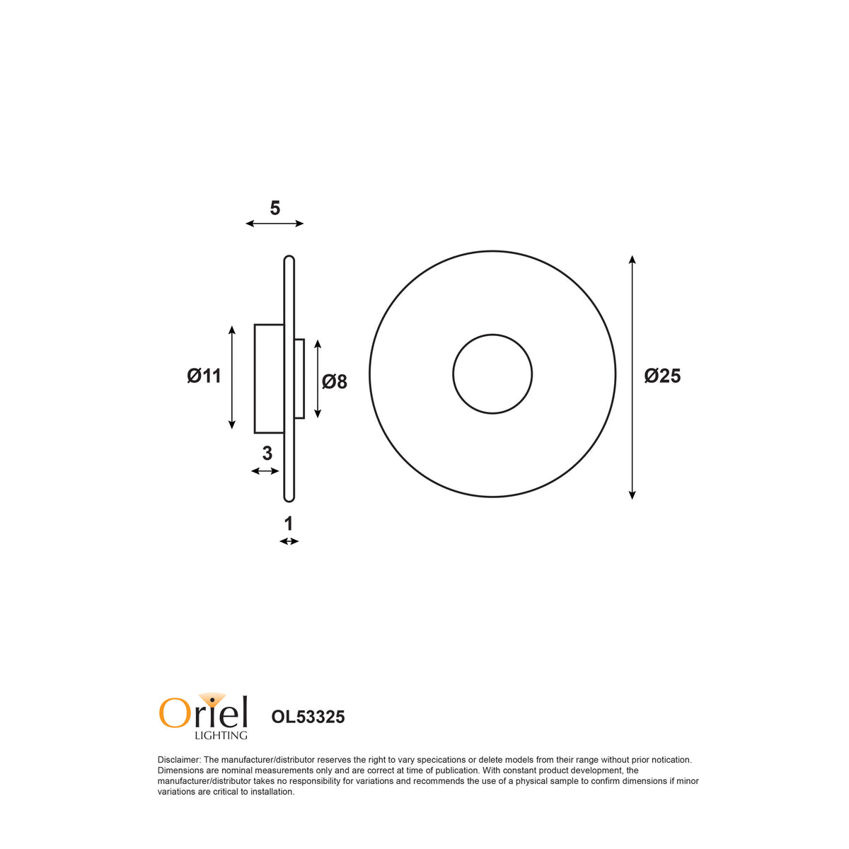 Tri-Colour LED Wall Light - Cincin Wall Light