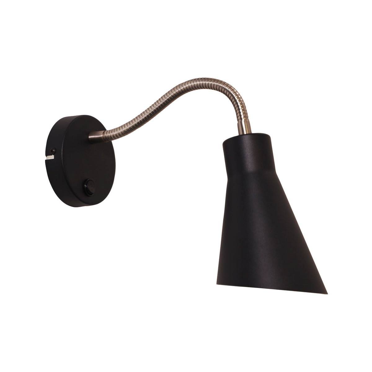 Switched Flexible Wall Light - Thor Switched Black