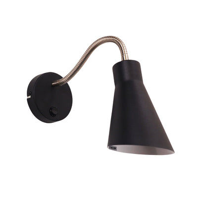 Switched Flexible Wall Light - Thor Switched Black