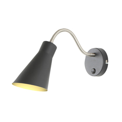 Switched Flexible Wall Light - Thor Switched Black
