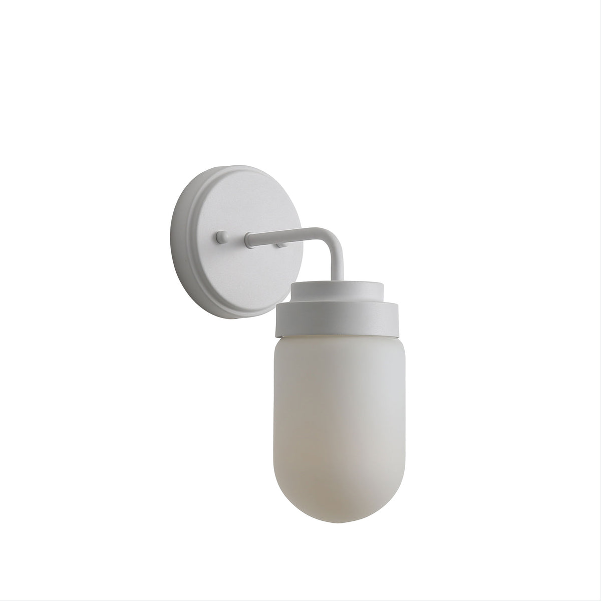 IP44 Opal Glass Wall Light - Dunburn White