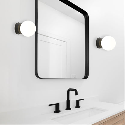 IP44 Opal Glass Vanity Light - Globo G9 Black