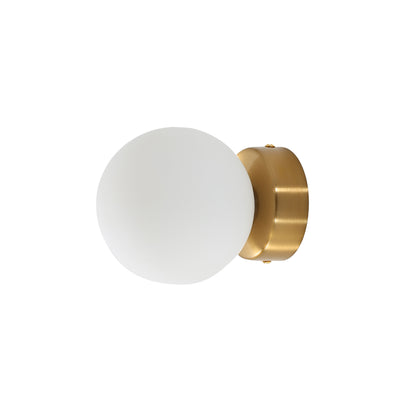 IP44 Opal Glass Vanity Light - Globo G9 Satin Brass