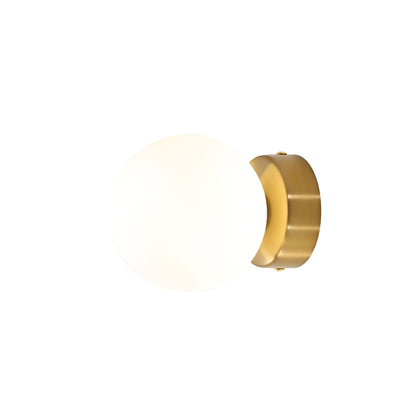 IP44 Opal Glass Vanity Light - Globo G9 Satin Brass