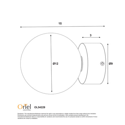 IP44 Ribbed Optic Glass Wall Light - Juni G9 Blue