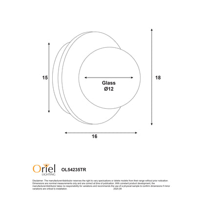 Decorative Opal Glass Wall Light - Elf G9 Travertine