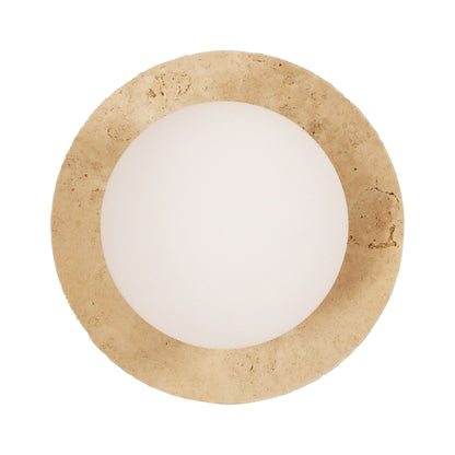 Decorative Opal Glass Wall Light - Elf G9 Travertine