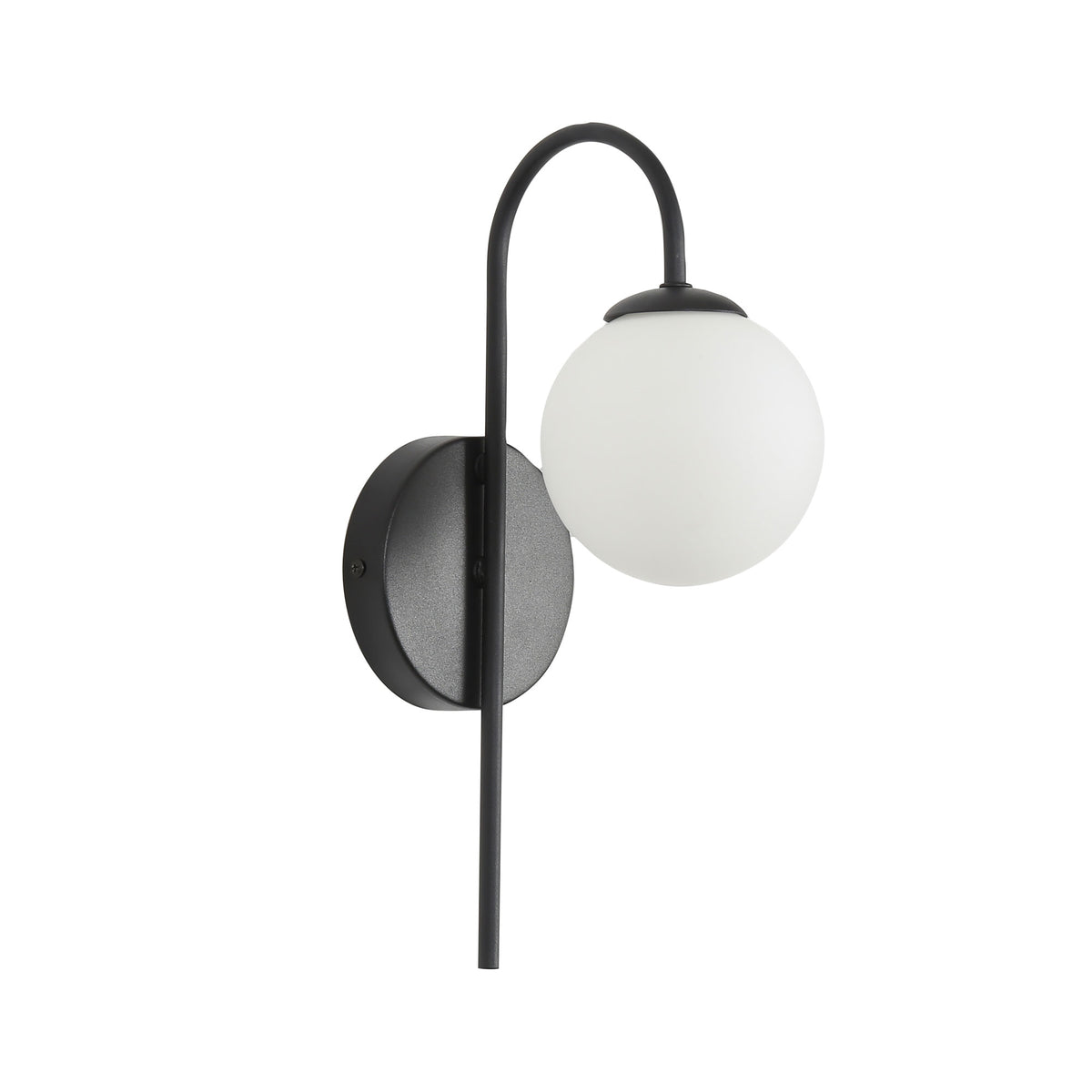 G9 Opal Sphere Wall Light - Noxe Black