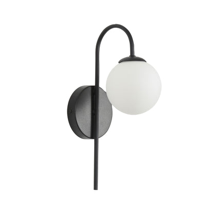 G9 Opal Sphere Wall Light - Noxe Black
