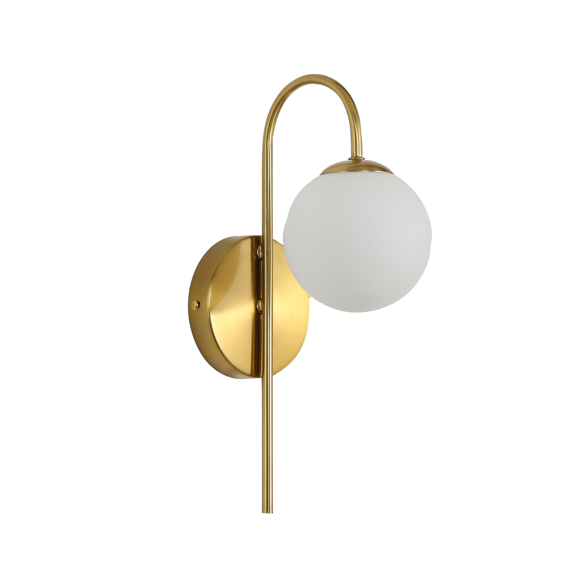 G9 Opal Sphere Wall Light - Noxe Satin Brass