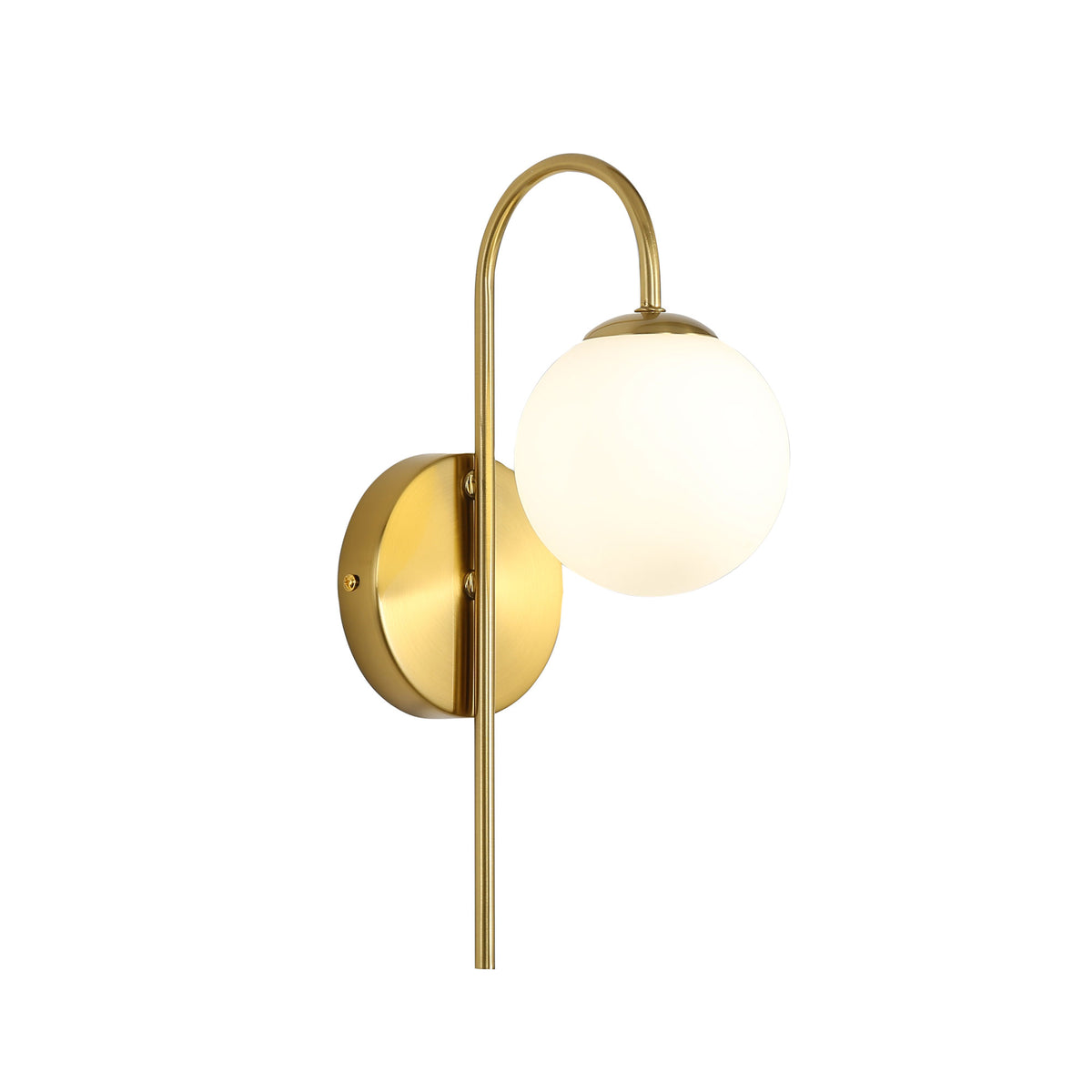 G9 Opal Sphere Wall Light - Noxe Satin Brass