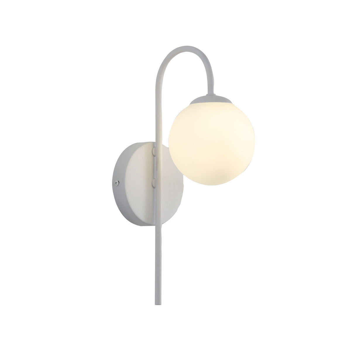 G9 Opal Sphere Wall Light - Noxe White