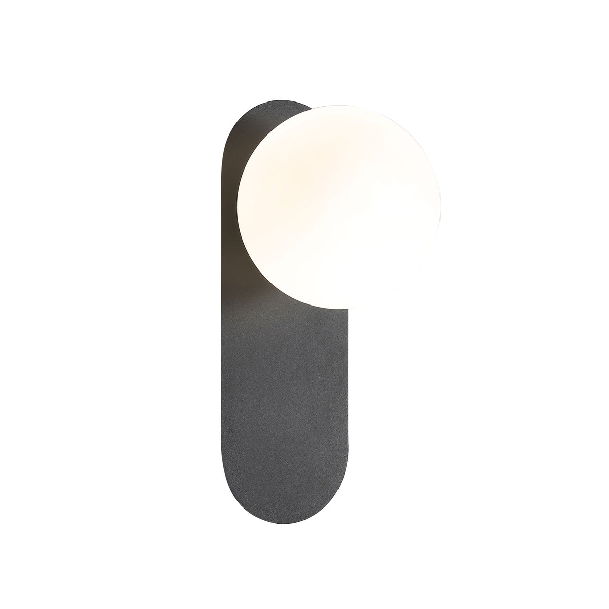 IP44 Opal Glass Wall Light - Ping G9 Black
