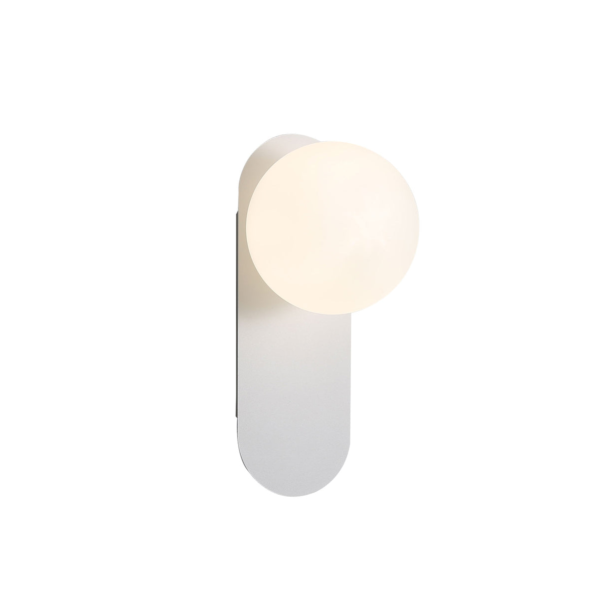 IP44 Opal Glass Wall Light - Ping G9 White