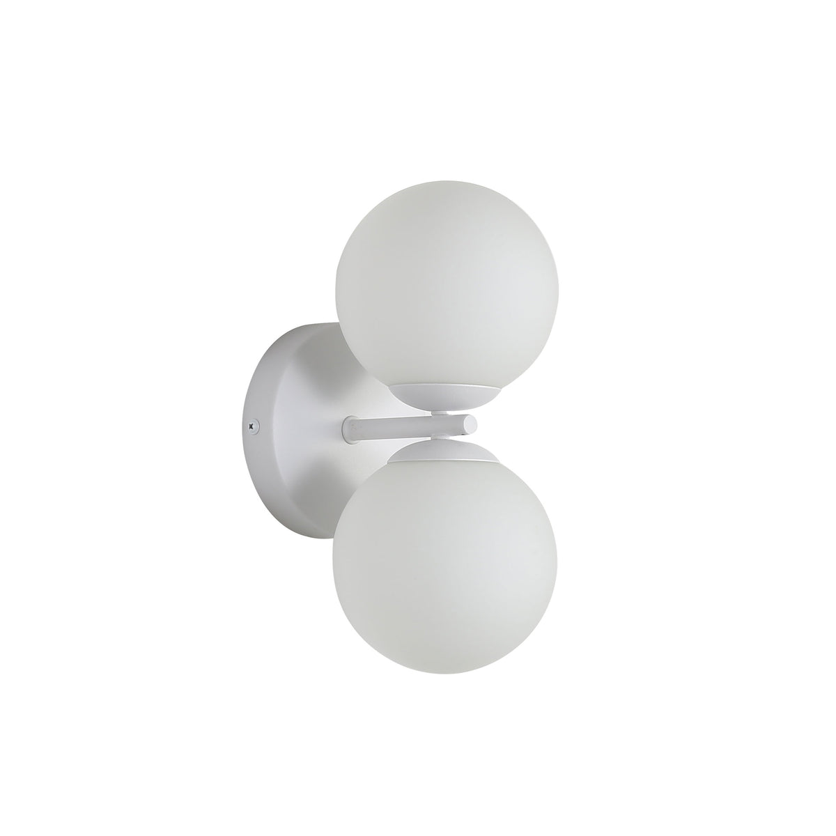IP44 Opal Glass Wall Light - Oberon.2 White